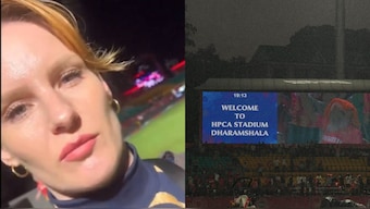 The video of the IPL cheerleader from the Dharamsala match is going viral. Images: X/PTI