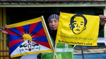 (File) A member of the Tibetan Youth Congress poses for a photograph before embarking on a motorcycle rally to create awareness about the Panchen Lama in Dharmsala on April 23, 2019. AP (File) A member of the Tibetan Youth Congress poses for a photograph before embarking on a motorcycle rally to create awareness about the Panchen Lama in Dharmsala on April 23, 2019. AP